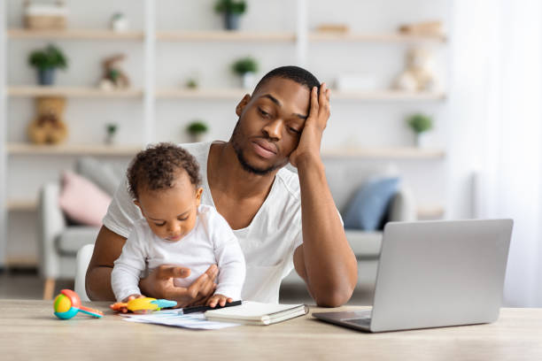 Father with infant baby